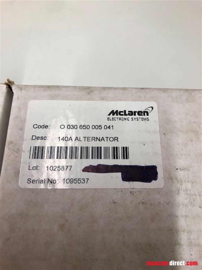 Racecarsdirect.com - Mclaren electronic systems alternators