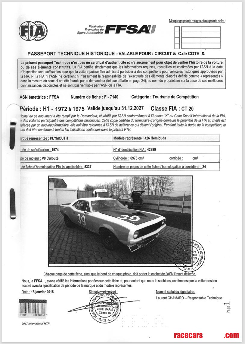 current historical technical passport