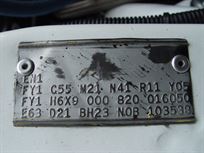 Fender Tag: original big-block, high impact color, 4 speed, early production Barracuda