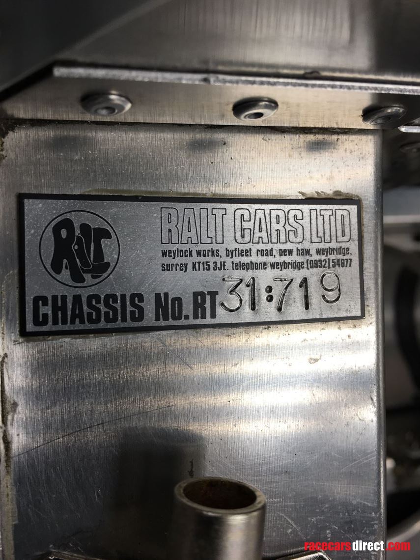 Original chassis tag - Ratzenberger car