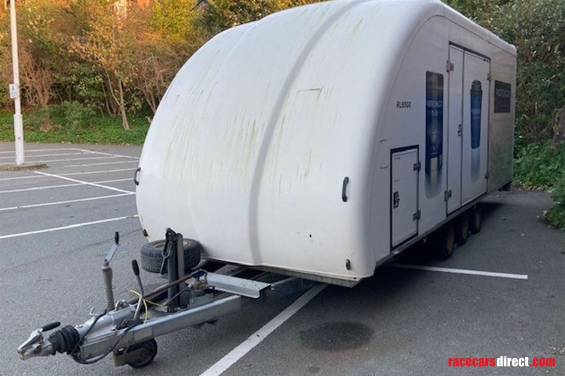 race car trailer by Woodford