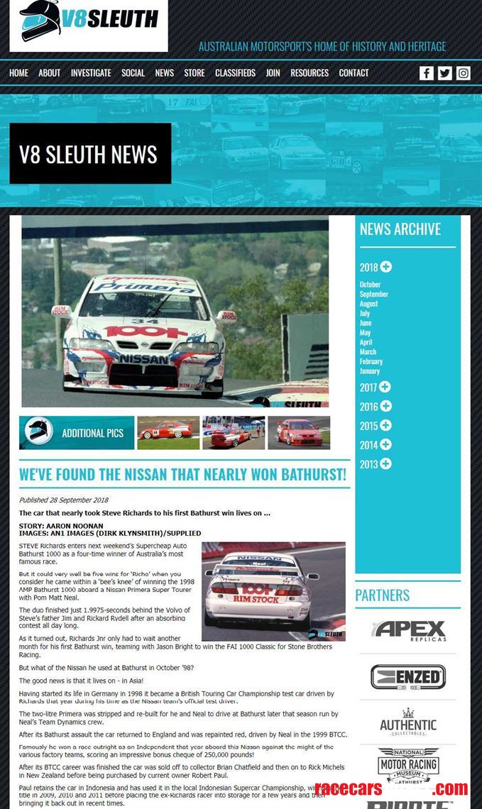 V8 SLEUTH  Sept 2018