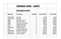 Spare parts list + 12 spare wheels.