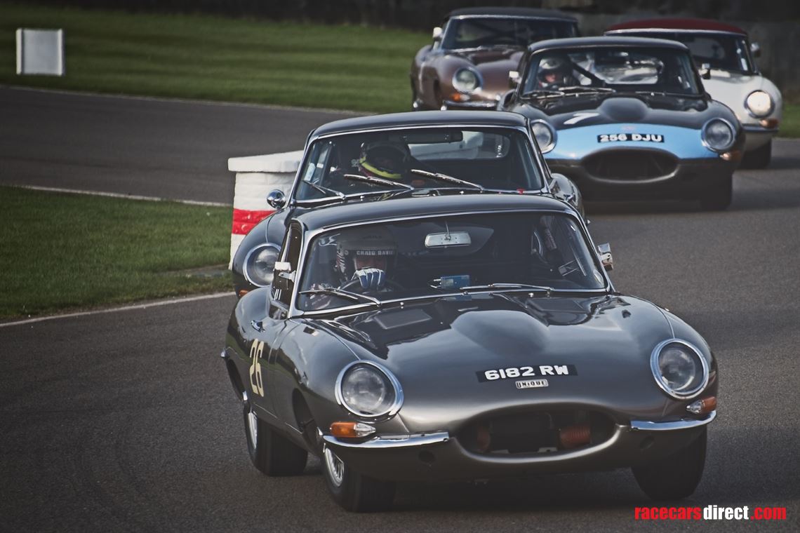The E-Type racing at Goodwood Revival