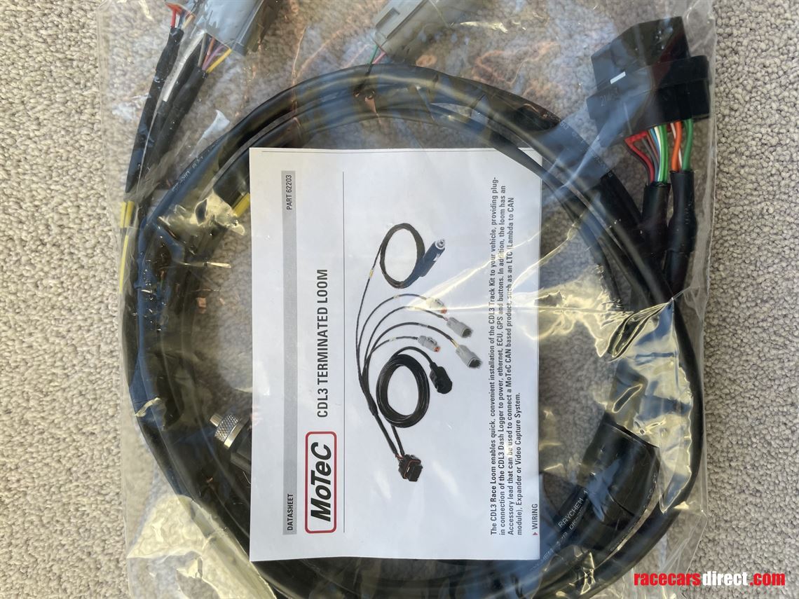 motec-cdl3-terminated-loom-two-button-harness