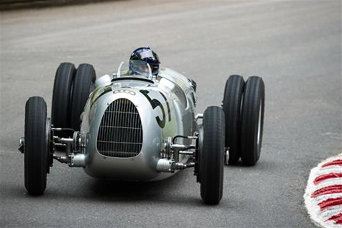 Hans-Joachim Stuck in the Auto Union. Photo. Scott Dennis