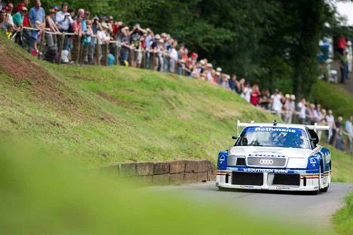 Hans-Joachim Stuck in the Audi IMSA S4 GTO. Photo. Scott Dennis