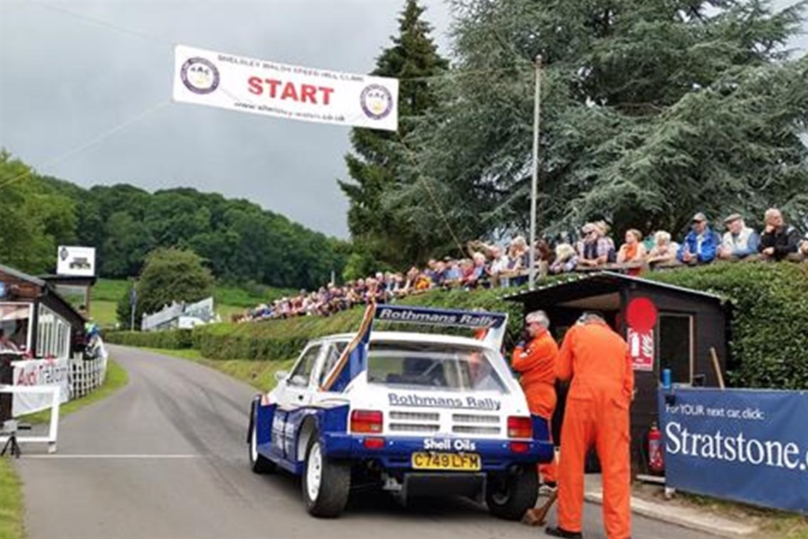 Jimmy McRae on the startline in the Prodrive Metro 6R4. Photo. Mark Constanduros